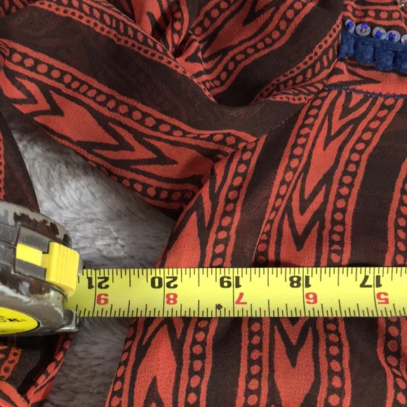 Free people feather in the wind sheer oversize beaded BoHo tunic blouse … - Picture 9 of 11